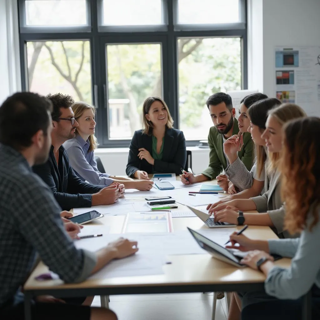 Equipo de ImpulsoGlobal colaborando en una estrategia